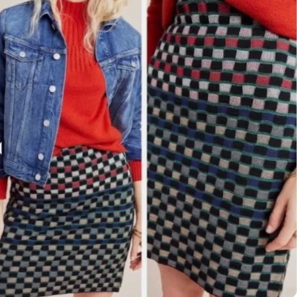 Anthropologie Aldomartins Stefani Knit Pencil Skirt, Medium